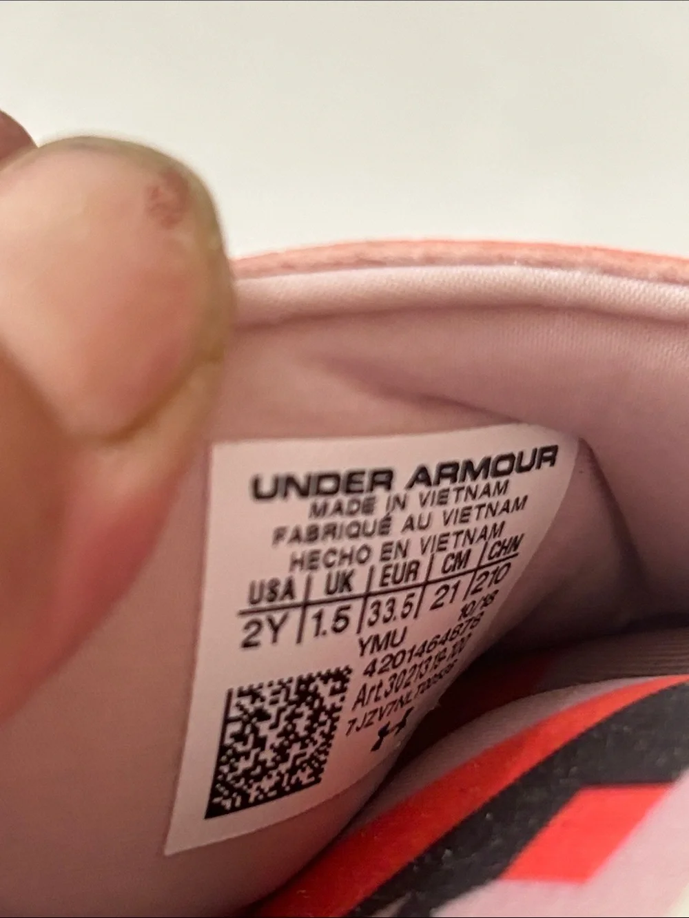 Under Armour Peach Slide Sandals with Geometric Footbed